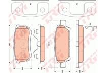 Rear brake pad set