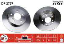 Set van 2 remschijven