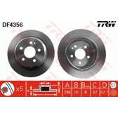 Set van 2 remschijven TRW - DF4356