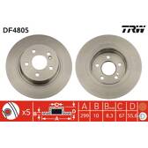 Set van 2 remschijven TRW - DF4805