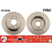 Set van 2 remschijven TRW - DF4948