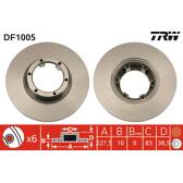 Set van 2 remschijven TRW - DF1005