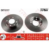 Set van 2 remschijven TRW - DF1217