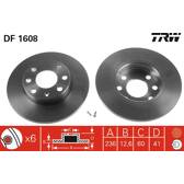Set van 2 remschijven TRW - DF1608