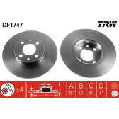 Set van 2 remschijven TRW - DF1747