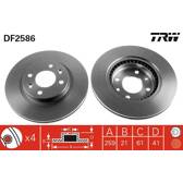 Set van 2 remschijven TRW - DF2586