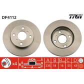 Set van 2 remschijven TRW - DF4112