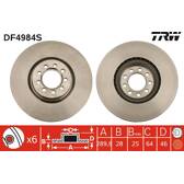 Remschijf (per stuk) TRW - DF4984S