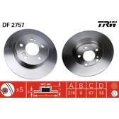 Set van 2 remschijven TRW - DF2757