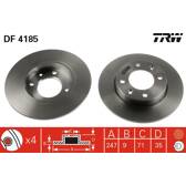 Set van 2 remschijven TRW - DF4185