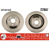 Remschijf (per stuk) TRW - DF4916S