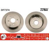 Set van 2 remschijven TRW - DF7374