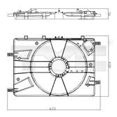 Halter, Kühlerlüfter TYC - 825-0016-1