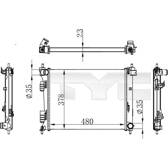 Kylare, motorkylning TYC - 717-0001