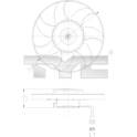 Fan, radiator TYC - 837-0025