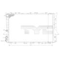 Radiator, engine cooling TYC - 702-0027