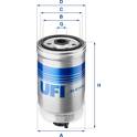 Bränslefilter UFI - 24.414.00