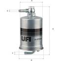 Filtre à carburant UFI - 24.072.00