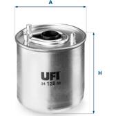 Filtre à carburant UFI - 24.128.00