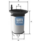 Filtre à carburant UFI - 26.052.00