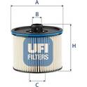 Filtre à carburant UFI - 26.195.00