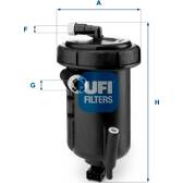 Filtre à carburant UFI - 55.147.00