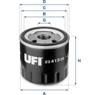Filtre à Huile Japanparts FO-189S - Dimensions 77x88mm, Filetage M20x1.5 - Filtre Vissé Pour Moteur Automobile - 12