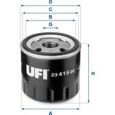 Filtre à huile UFI - 23.415.00