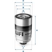 Filtro de combustível UFI - 24.123.00