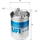 Filtro de combustível UFI - 24.437.00