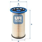 Filtro de combustível UFI - 26.038.00