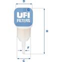 Filtro de combustível UFI - 31.009.00