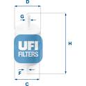 Filtro de combustível UFI - 31.010.00