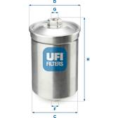 Filtro de combustível UFI - 31.502.00
