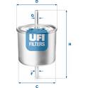 Filtro de combustível UFI - 31.514.00
