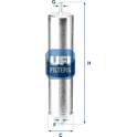 Filtro de combustível UFI - 31.838.00
