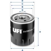 Filtro de óleo UFI - 23.293.00