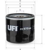 Filtro de óleo UFI - 23.575.00