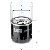 Filtro del aceite UFI - 23.628.00