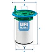 Fuel filter UFI - 26.053.00