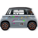 Kit of 18 decorative stickers "90s shape" for Citroën Ami UNICUST - PL1977