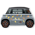 Kit de 24 adesivos decorativos "raios" para Citroën Ami UNICUST - PL1922
