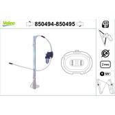 Alzacristallo Elettrico Valeo 850494, Lato Sinistro Anteriore, Con Motore, Per Auto