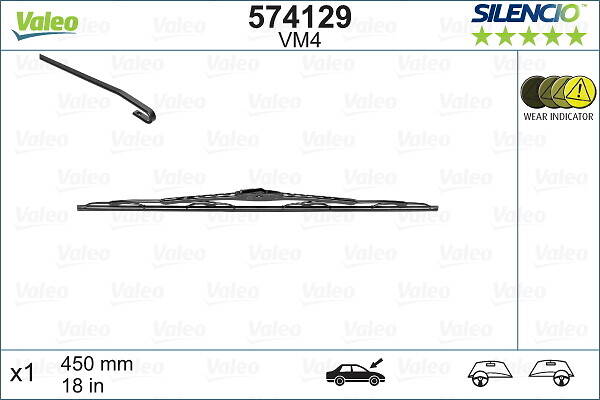 Wiper Blade VALEO Silencio (sold individually)