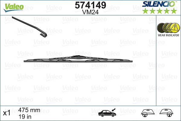 Wiper Blade VALEO Silencio (sold individually)
