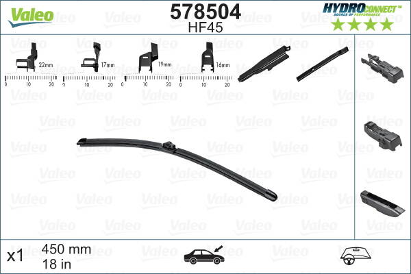 Wiper Blade VALEO Hydroconnect (sold individually)