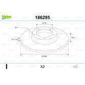 Bremssatz (2 Bremsscheiben) VALEO - 186295