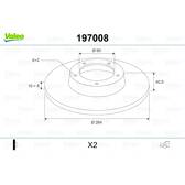 Bremssatz (2 Bremsscheiben) VALEO - 197008