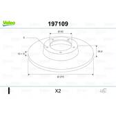 Bremssatz (2 Bremsscheiben) VALEO - 197109