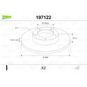 Bremssatz (2 Bremsscheiben) VALEO - 197122